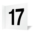Projecting Aisle Sign: Number 17   Double Sided