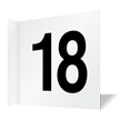 Projecting Aisle Sign: Number 18   Double Sided