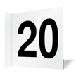 Projecting Aisle Sign: Number 20   Double Sided
