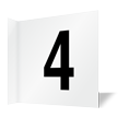 Projecting Aisle Sign: Number 4   Double Sided
