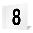 Projecting Aisle Sign: Number 8   Double Sided