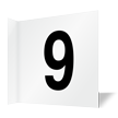 Projecting Aisle Sign: Number 9   Double Sided