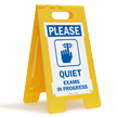 Please Quiet, Exams In Progress Standing Floor Sign