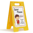 Quiet Please, Teaching Learning In Progress Floor Sign