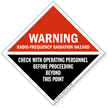 Warning Radio Frequency Radiation Hazard Sign