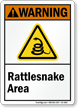 Rattlesnake Area Warning Sign
