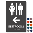 TactileTouch Braille Restroom Sign with Arrow