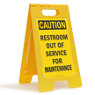 Restroom Out Of Service For Maintenance Floor Sign