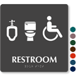 Restroom TactileTouch Braille Sign