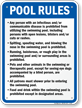 Pool Rules Sign for Rhode Island