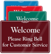 Ring Bell for Customer Service Showcase Wall Sign