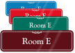 Room Letter E ShowCase Wall Sign