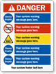 Select Cliparts, Header, Add Warning And Footer Text Sign