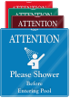 Please, Shower Before Entering Pool ShowCase Wall Sign