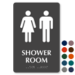 Woman Man Shower Room TactileTouch™ Braille Sign