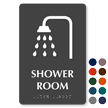 Shower Room Tactile Touch Braille Sign