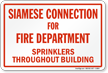 Siamese Connection For Fire Department Sign