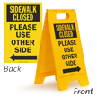 Sidewalk Closed 2 Sided Standing Floor Sign