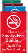 This Is Smoke Free Building ShowCase Wall Sign