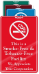 Smoke & Tobacco Free Facility ShowCase Wall Sign