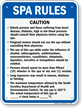 South Carolina Spa Rules Sign