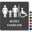 Bano Familiar Spanish Braille Restroom Sign