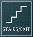 Stairs Exit LeatherTex Sign