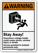 Stay Away Hazardous Voltage, Access Trained Personnel Sign