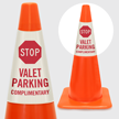 Stop Valet Parking Complimentary Cone Collar