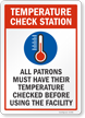 Temperature Check Station Sign
