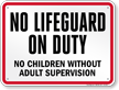 Tennessee No Lifeguard On Duty Pool Sign