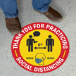 Thank You For Practicing Social Distancing Floor Sign