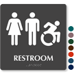 Restroom Braille Sign, Men, Women, New ISA Pictograms