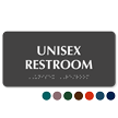 Unisex Restroom TactileTouch Braille Sign