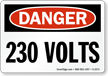 Danger: 230 Volts
