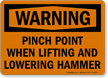 Warning Pinch Point Sign