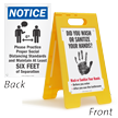 Wash Or Sanitize Your Hands Social Distancing Floor Signs
