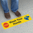 Wash Your Hands Adhesive Floor Sign