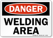 Danger Welding Area Sign