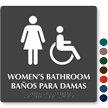 Women's Bathroom Tactile Touch Braille Bilingual Sign