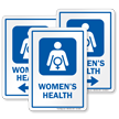 Women's Health Sign with Female Health Care Symbol