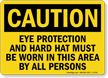 Must Wear Eye Protection Hard Hat Sign