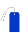 Blue Tear Proof Blank Plastic Tags with Wire