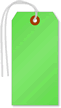 Fluorescent Green Tags (with strings)