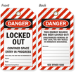 Locked Out Confined Space Entry in Progress Tag