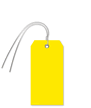 Yellow Tear Proof Blank Plastic Tags with Wire