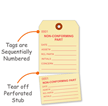 Non Conforming Part Tag with Reinforced Fiber Patch