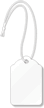 White Merchandise Tag (with strings)
