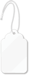 White Merchandise Tag (with strings)