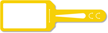 Yellow Self Locking Blank Tag, Two Sided